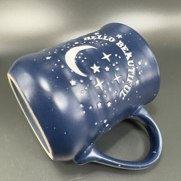 Stay Wild Moon Child Navy Blue Coffee Mug Cup 12oz Ceramic Hello Beautiful Mug - Picture 6 of 12